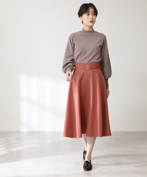 N.（N. Natural Beauty Basic）（エヌエヌナチュラルビューティーベーシック）の「◆プレーティング天竺ボリュームスリーブニット（ニット/セーター・レディース・オフホワイト/ブラック/ライトグリーン/ピンク/モカ・MEDIUM）」の18枚目の写真