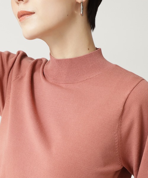 N.（N. Natural Beauty Basic）（エヌエヌナチュラルビューティーベーシック）の「◆プレーティング天竺ボリュームスリーブニット（ニット/セーター・レディース・オフホワイト/ブラック/ライトグリーン/ピンク/モカ・MEDIUM）」の15枚目の写真