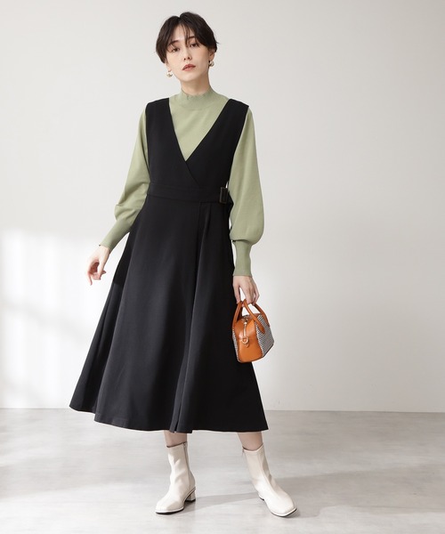 N.（N. Natural Beauty Basic）（エヌエヌナチュラルビューティーベーシック）の「◆プレーティング天竺ボリュームスリーブニット（ニット/セーター・レディース・オフホワイト/ブラック/ライトグリーン/ピンク/モカ・MEDIUM）」の10枚目の写真