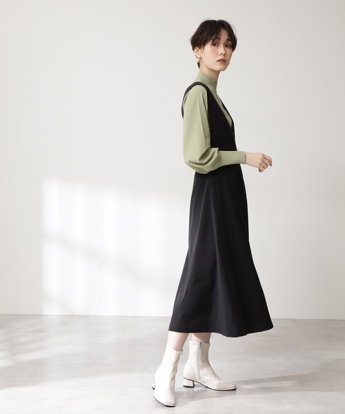 N.（N. Natural Beauty Basic）（エヌエヌナチュラルビューティーベーシック）の「◆プレーティング天竺ボリュームスリーブニット（ニット/セーター・レディース・オフホワイト/ブラック/ライトグリーン/ピンク/モカ・MEDIUM）」の11枚目の写真