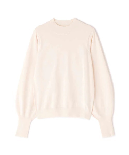 N.（N. Natural Beauty Basic）（エヌエヌナチュラルビューティーベーシック）の「◆プレーティング天竺ボリュームスリーブニット（ニット/セーター・レディース・オフホワイト/ブラック/ライトグリーン/ピンク/モカ・MEDIUM）」の20枚目の写真