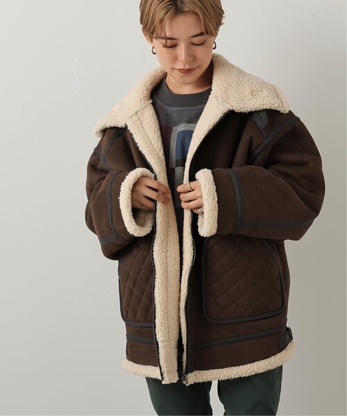 奏様 DOUBLE NAME オーバーサイズフェイクムートン F DOUBLE NAME（ダブルネーム）の「オーバーサイズフェイクムートン