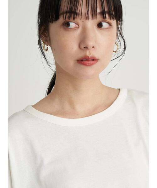 earth music&ecology(アースミュージックアンドエコロジー)の「ラウンドヘムカットチュニック*(Tシャツ/カットソー・レディース・オフホワイト・FREE)」の3枚目の写真