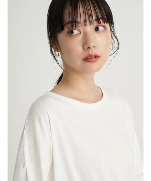 earth music&ecology(アースミュージックアンドエコロジー)の「ラウンドヘムカットチュニック*(Tシャツ/カットソー・レディース・オフホワイト・FREE)」の17枚目の写真