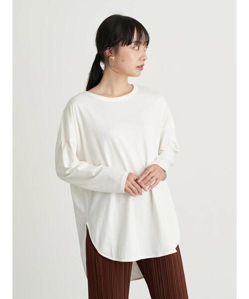 earth music&ecology(アースミュージックアンドエコロジー)の「ラウンドヘムカットチュニック*(Tシャツ/カットソー・レディース・オフホワイト・FREE)」の20枚目の写真