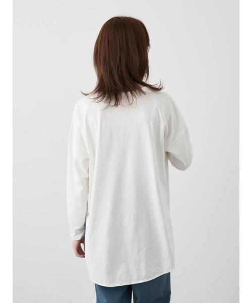 earth music&ecology(アースミュージックアンドエコロジー)の「ラウンドヘムカットチュニック*(Tシャツ/カットソー・レディース・オフホワイト・FREE)」の7枚目の写真