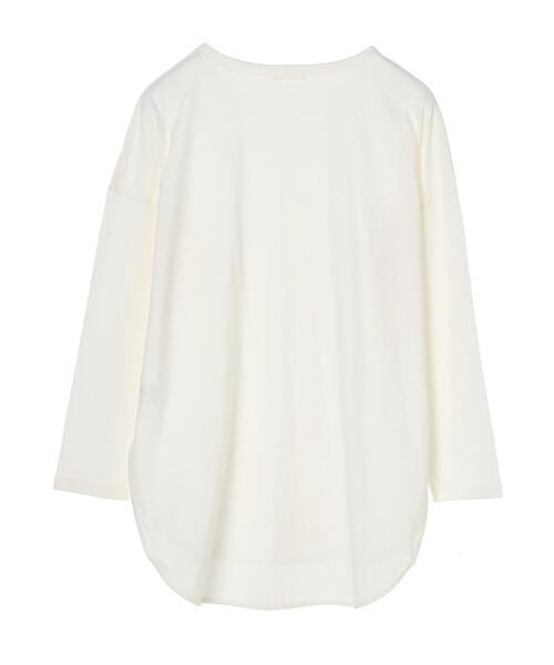 earth music&ecology(アースミュージックアンドエコロジー)の「ラウンドヘムカットチュニック*(Tシャツ/カットソー・レディース・オフホワイト・FREE)」の12枚目の写真