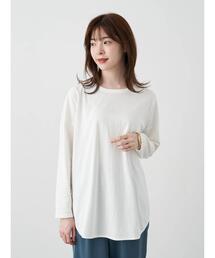 earth music&ecology | ラウンドヘムカットチュニック＊(Tシャツ/カットソー)