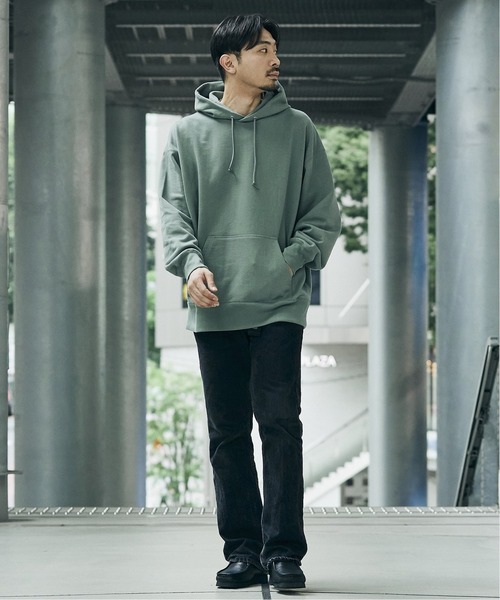 JOURNAL STANDARD（ジャーナルスタンダード）の「ビッグシルエット ヘビーウェイト スウェットパーカー [ユニセックス対応]（パーカー・メンズ・ナチュラル/ブラック/イエロー/グリーン/ホワイト・LARGE/X-LARGE/MEDIUM）」の20枚目の写真