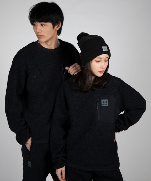 UNDER ARMOUR(アンダーアーマー)の「UA ミッション ブークレ クルー(トレーニング/メンズ)(その他アウター・メンズ・ブラック・XXL/XL/S/L/3XL/M)」の1枚目の写真