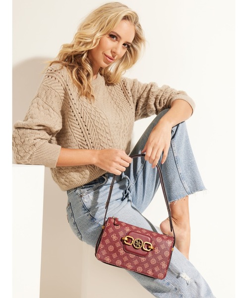 Guess(ゲス)の「HENSELY LOGO Top Zip Shoulder Bag(ショルダーバッグ・レディース・レッド・ONE SIZE)」の11枚目の写真