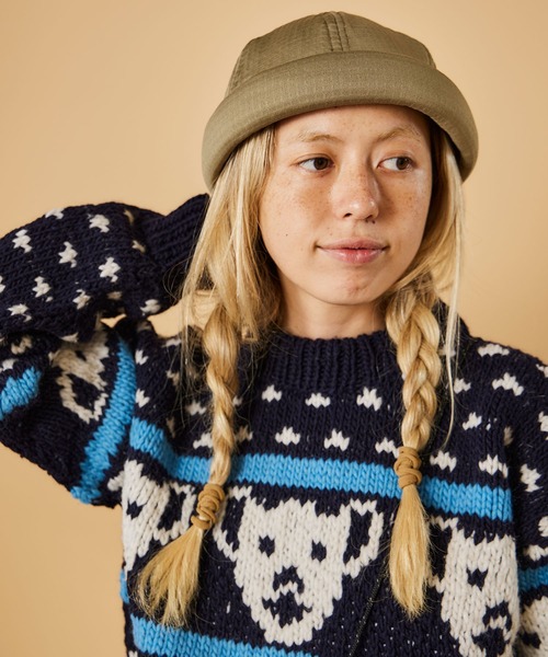 BURLAP OUTFITTER（バーラップアウトフィッター）の「FLEECE FISHERMAN CAP/フリースフィッシャーマン キャップ（キャップ・メンズ・ブラック/グレー系その他/ライトブラウン/モスグリーン/タン・ONE SIZE）」の5枚目の写真