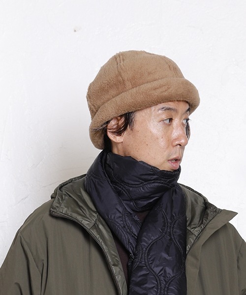 BURLAP OUTFITTER（バーラップアウトフィッター）の「FLEECE FISHERMAN CAP/フリースフィッシャーマン キャップ（キャップ・メンズ・ブラック/グレー系その他/ライトブラウン/モスグリーン/タン・ONE SIZE）」の8枚目の写真