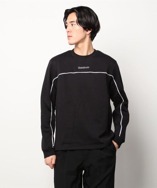 Reebok(リーボック)の「トレーニング エッセンシャルズ パイピング クルー スウェットシャツ / Training Essentials Piping Crew Sweatshirt(スウェット・メンズ・ブラック/ネイビー・X-SMALL/XXX-LARGE/LARGE/MEDIUM/X-LARGE/SMALL/XX-LARGE)」の11枚目の写真