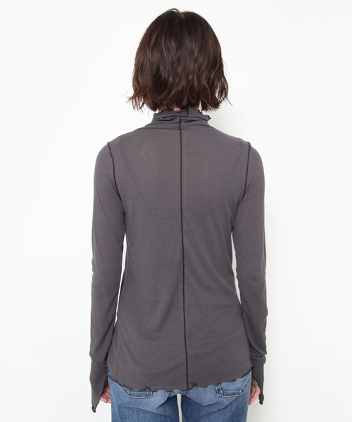 Rouge vif Anna（ルージュヴィフアンナ）の「テレコメロータートルカットソー（Tシャツ/カットソー・レディース・ピンク/アイボリー/モスグリーン/チャコールグレー/ブラック/ブラウン・フリー）」の22枚目の写真