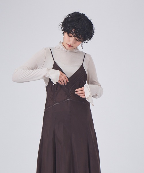 Rouge vif Anna（ルージュヴィフアンナ）の「テレコメロータートルカットソー（Tシャツ/カットソー・レディース・ピンク/アイボリー/モスグリーン/チャコールグレー/ブラック/ブラウン・フリー）」の16枚目の写真