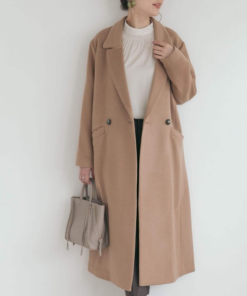 URBAN RESEARCH ROSSO（アーバンリサーチロッソ）の「セミダブルロングチェスターコート（チェスターコート・レディース・キャメル/ライトグレー/ブルー・36/38）」の15枚目の写真