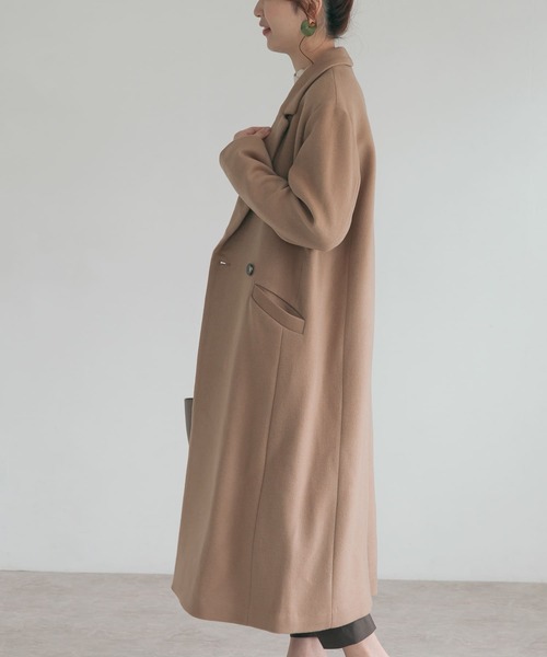 URBAN RESEARCH ROSSO（アーバンリサーチロッソ）の「セミダブルロングチェスターコート（チェスターコート・レディース・キャメル/ライトグレー/ブルー・36/38）」の19枚目の写真