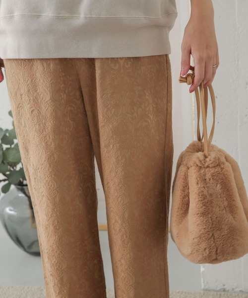 URBAN RESEARCH DOORS（アーバンリサーチドアーズ）の「ジャガードストレッチイージーパンツ（その他パンツ・レディース・アイボリー/キャメル・38/36）」の5枚目の写真