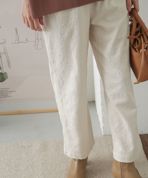 URBAN RESEARCH DOORS（アーバンリサーチドアーズ）の「ジャガードストレッチイージーパンツ（その他パンツ・レディース・アイボリー/キャメル・38/36）」の6枚目の写真