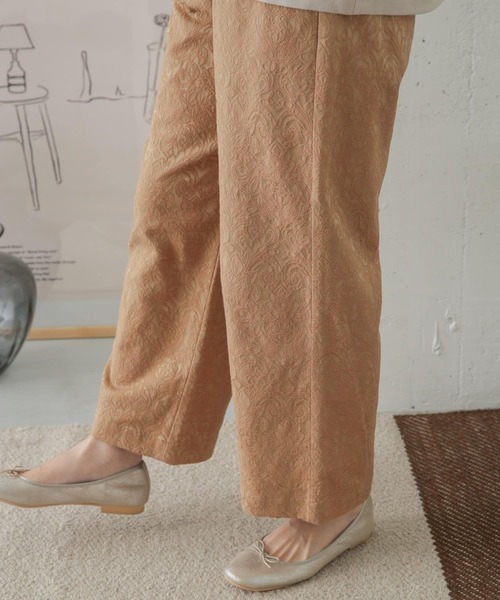 URBAN RESEARCH DOORS（アーバンリサーチドアーズ）の「ジャガードストレッチイージーパンツ（その他パンツ・レディース・アイボリー/キャメル・38/36）」の7枚目の写真