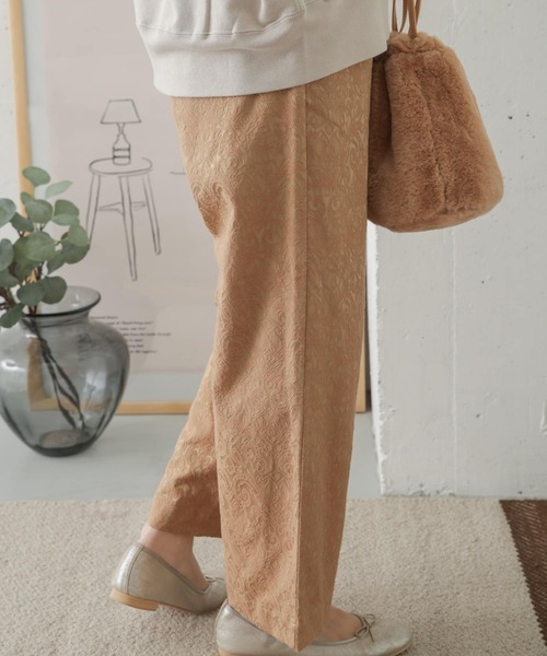 URBAN RESEARCH DOORS（アーバンリサーチドアーズ）の「ジャガードストレッチイージーパンツ（その他パンツ・レディース・アイボリー/キャメル・38/36）」の9枚目の写真