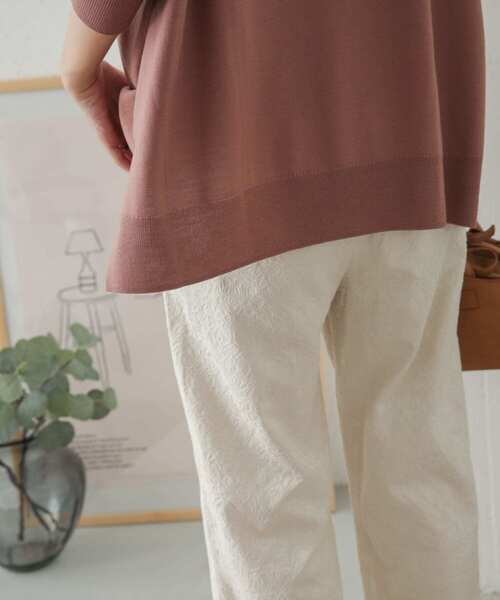 URBAN RESEARCH DOORS（アーバンリサーチドアーズ）の「ジャガードストレッチイージーパンツ（その他パンツ・レディース・アイボリー/キャメル・38/36）」の10枚目の写真