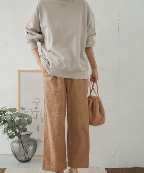 URBAN RESEARCH DOORS（アーバンリサーチドアーズ）の「ジャガードストレッチイージーパンツ（その他パンツ・レディース・アイボリー/キャメル・38/36）」の11枚目の写真