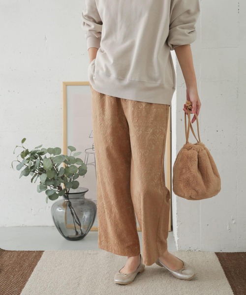 URBAN RESEARCH DOORS（アーバンリサーチドアーズ）の「ジャガードストレッチイージーパンツ（その他パンツ・レディース・アイボリー/キャメル・38/36）」の13枚目の写真