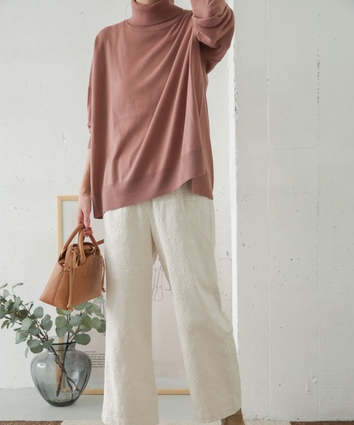 URBAN RESEARCH DOORS（アーバンリサーチドアーズ）の「ジャガードストレッチイージーパンツ（その他パンツ・レディース・アイボリー/キャメル・38/36）」の14枚目の写真