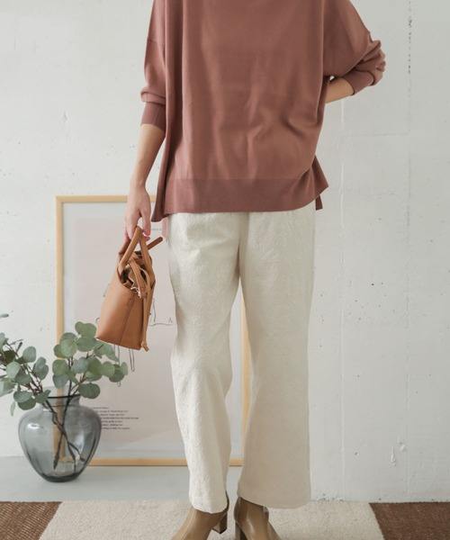 URBAN RESEARCH DOORS（アーバンリサーチドアーズ）の「ジャガードストレッチイージーパンツ（その他パンツ・レディース・アイボリー/キャメル・38/36）」の16枚目の写真