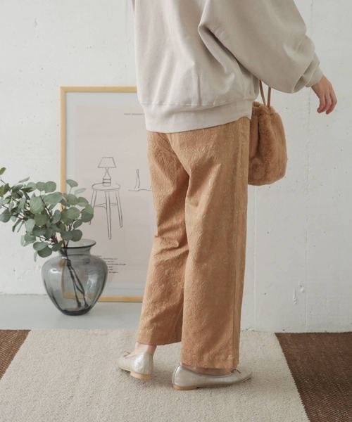 URBAN RESEARCH DOORS（アーバンリサーチドアーズ）の「ジャガードストレッチイージーパンツ（その他パンツ・レディース・アイボリー/キャメル・38/36）」の17枚目の写真