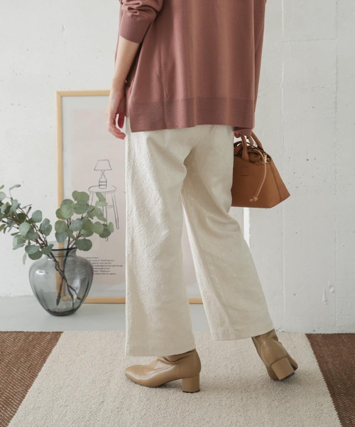 URBAN RESEARCH DOORS（アーバンリサーチドアーズ）の「ジャガードストレッチイージーパンツ（その他パンツ・レディース・アイボリー/キャメル・38/36）」の18枚目の写真