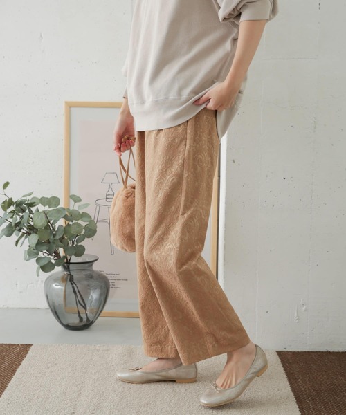 URBAN RESEARCH DOORS（アーバンリサーチドアーズ）の「ジャガードストレッチイージーパンツ（その他パンツ・レディース・アイボリー/キャメル・38/36）」の21枚目の写真