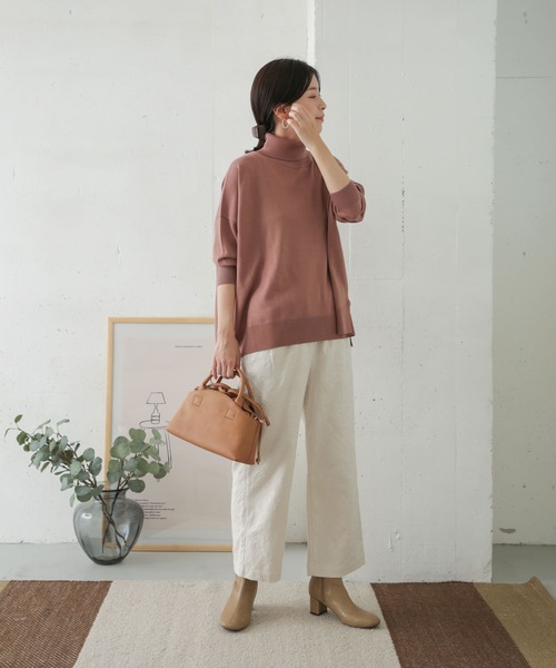 URBAN RESEARCH DOORS（アーバンリサーチドアーズ）の「ジャガードストレッチイージーパンツ（その他パンツ・レディース・アイボリー/キャメル・38/36）」の22枚目の写真