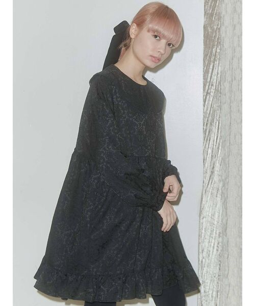 merry jenny（メリージェニー）の「flowerジャガードミニワンピース