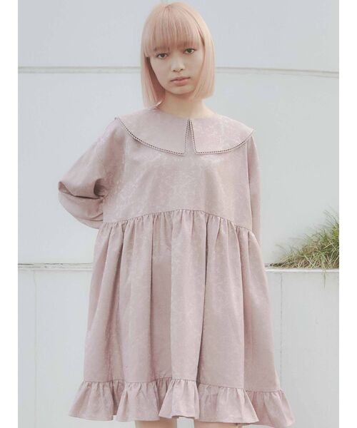 merry jenny（メリージェニー）の「flowerジャガードミニワンピース（ワンピース・レディース・アイボリー/ブラック/ピンク・FREE）」の18枚目の写真