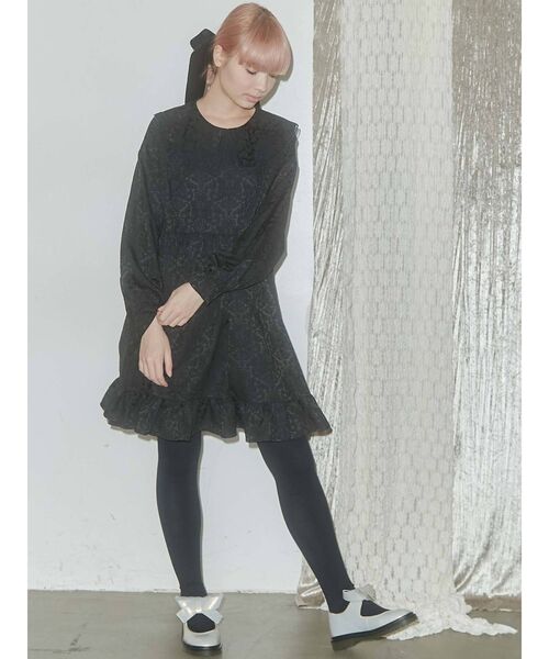 merry jenny（メリージェニー）の「flowerジャガードミニワンピース（ワンピース・レディース・アイボリー/ブラック/ピンク・FREE）」の15枚目の写真