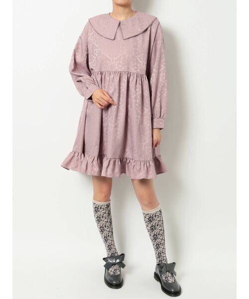 merry jenny（メリージェニー）の「flowerジャガードミニワンピース（ワンピース・レディース・アイボリー/ブラック/ピンク・FREE）」の17枚目の写真