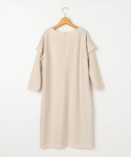 NOLLEY’S(ノーリーズ)の「ウールジョーゼットフリルワンピース(ワンピース・レディース・ネイビー/ベージュ/サックスブルー・38)」の9枚目の写真