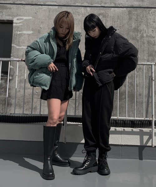 LVEU.（ラブユ.）の「High neck eco down jacket / ハイネックエコダウンジャケット（ダウンジャケット/コート・レディース・クリーム/グリーン/ブラック・FREE）」の22枚目の写真