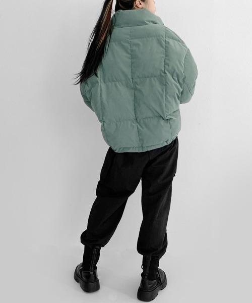 LVEU.（ラブユ.）の「High neck eco down jacket / ハイネックエコダウンジャケット（ダウンジャケット/コート・レディース・クリーム/グリーン/ブラック・FREE）」の13枚目の写真