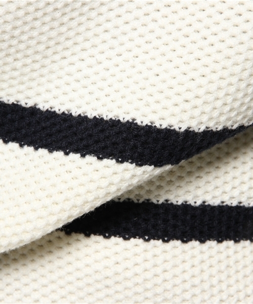 WEGO（ウィゴー）の「WEGO/ポップコーンボーダーニット（ニット/セーター・メンズ・ホワイト/ネイビー・LARGE/MEDIUM）」の10枚目の写真