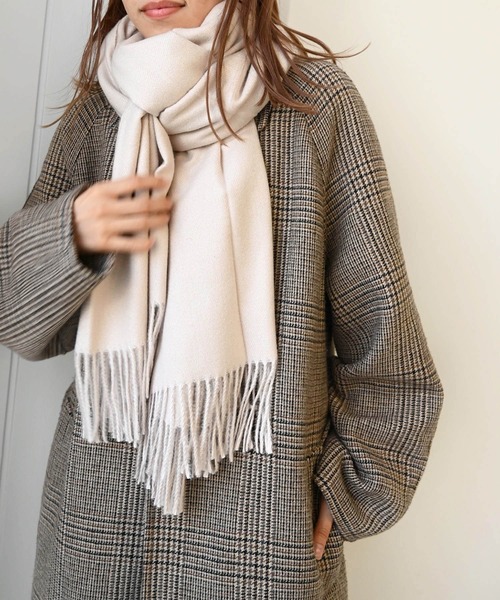 CANAL JEAN（キャナルジーン）の「El mar(エルマール) カシミヤタッチ無地ストール（ストール/ショール・レディース・ライトグレー/ブラック/ブラウン/アイボリー・ONE SIZE）」の15枚目の写真