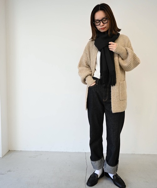 CANAL JEAN（キャナルジーン）の「El mar(エルマール) カシミヤタッチ無地ストール（ストール/ショール・レディース・ライトグレー/ブラック/ブラウン/アイボリー・ONE SIZE）」の10枚目の写真