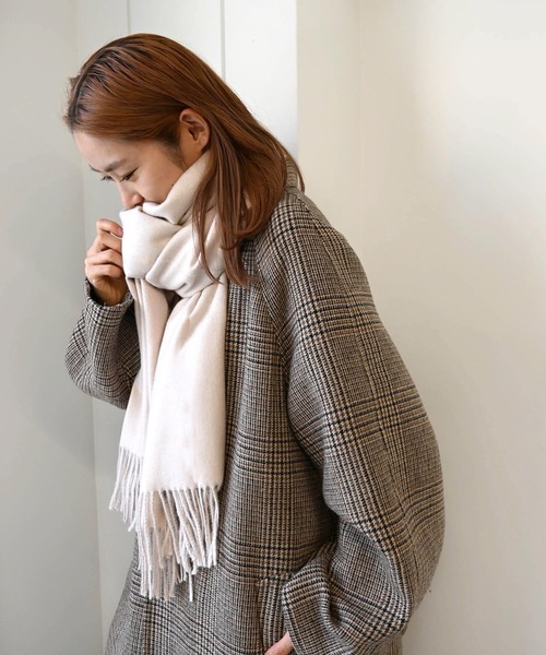 CANAL JEAN（キャナルジーン）の「El mar(エルマール) カシミヤタッチ無地ストール（ストール/ショール・レディース・ライトグレー/ブラック/ブラウン/アイボリー・ONE SIZE）」の12枚目の写真