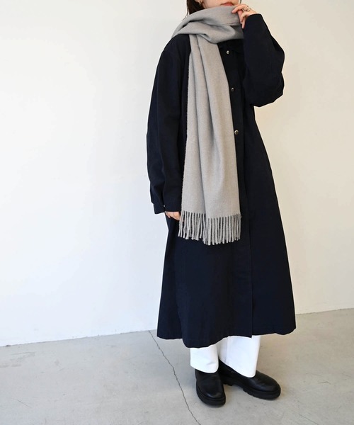 CANAL JEAN（キャナルジーン）の「El mar(エルマール) カシミヤタッチ無地ストール（ストール/ショール・レディース・ライトグレー/ブラック/ブラウン/アイボリー・ONE SIZE）」の8枚目の写真