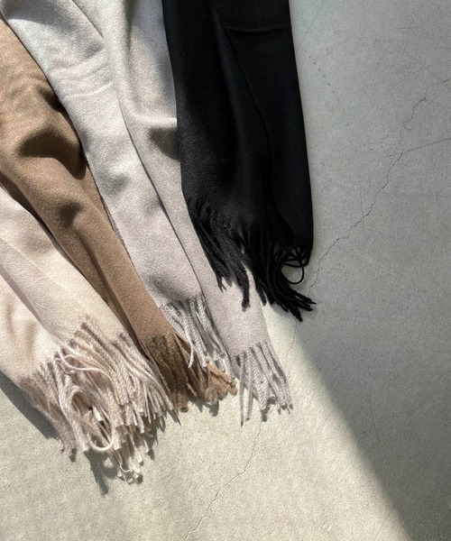 CANAL JEAN（キャナルジーン）の「El mar(エルマール) カシミヤタッチ無地ストール（ストール/ショール・レディース・ライトグレー/ブラック/ブラウン/アイボリー・ONE SIZE）」の7枚目の写真