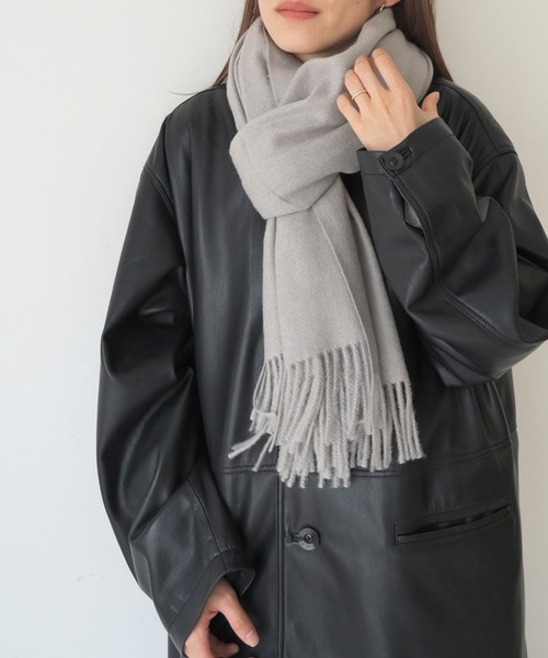 CANAL JEAN（キャナルジーン）の「El mar(エルマール) カシミヤタッチ無地ストール（ストール/ショール・レディース・ライトグレー/ブラック/ブラウン/アイボリー・ONE SIZE）」の17枚目の写真