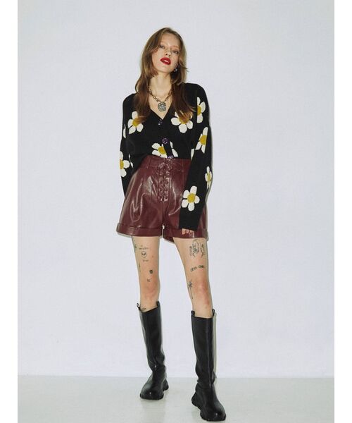 jouetie（ジュエティ）の「フラワージャガードワイドニットカーディガン（カーディガン/ボレロ・レディース・アイボリー/ブラック・MEDIUM）」の14枚目の写真